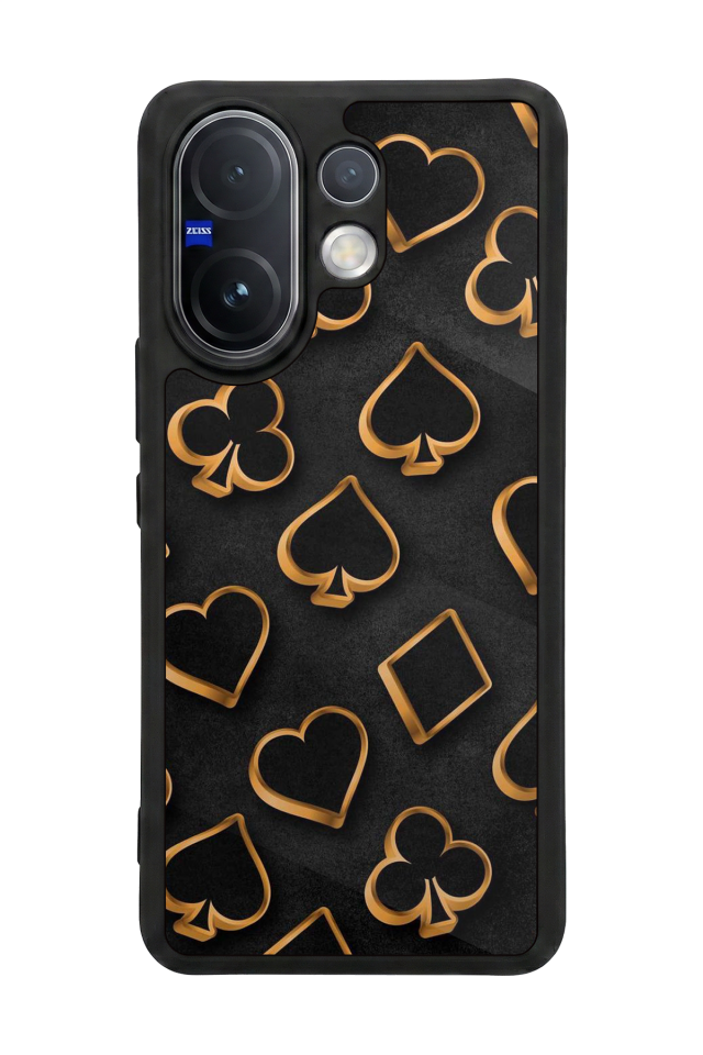 Vivo V60 Uyumlu Kart Tasarımlı Glossy Premium Kılıf