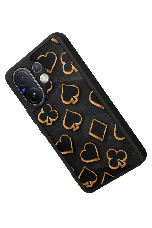 Vivo V60 Uyumlu Kart Tasarımlı Glossy Premium Kılıf