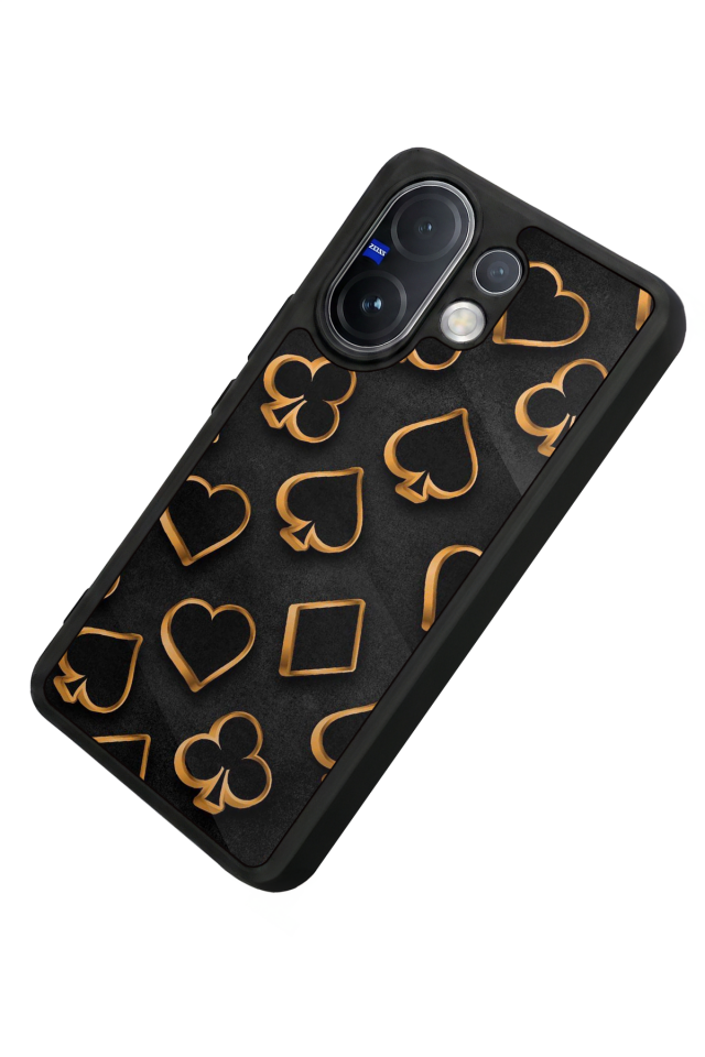 Vivo V60 Uyumlu Kart Tasarımlı Glossy Premium Kılıf