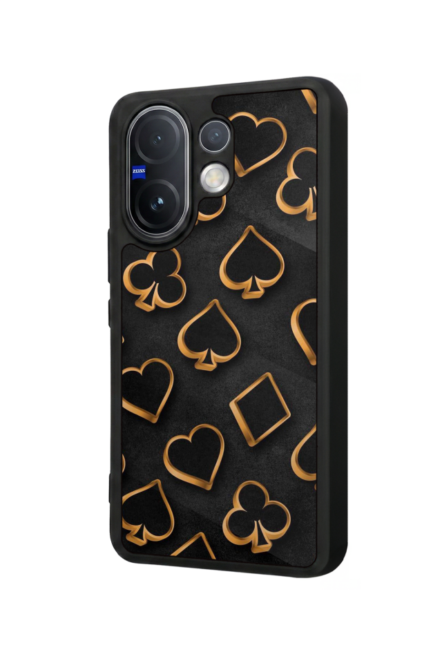 Vivo V60 Uyumlu Kart Tasarımlı Glossy Premium Kılıf
