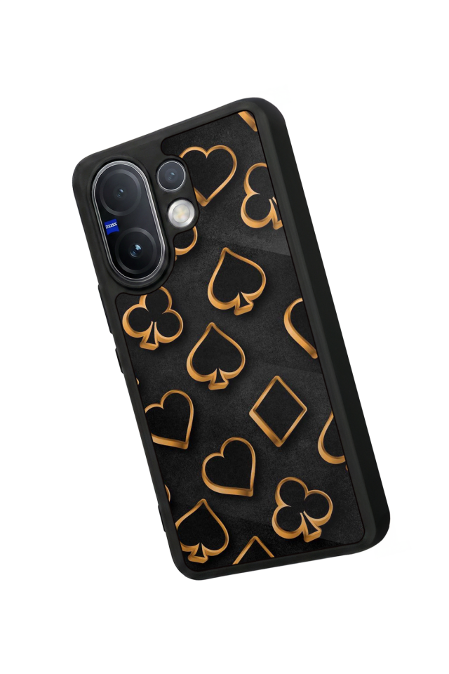 Vivo V60 Uyumlu Kart Tasarımlı Glossy Premium Kılıf