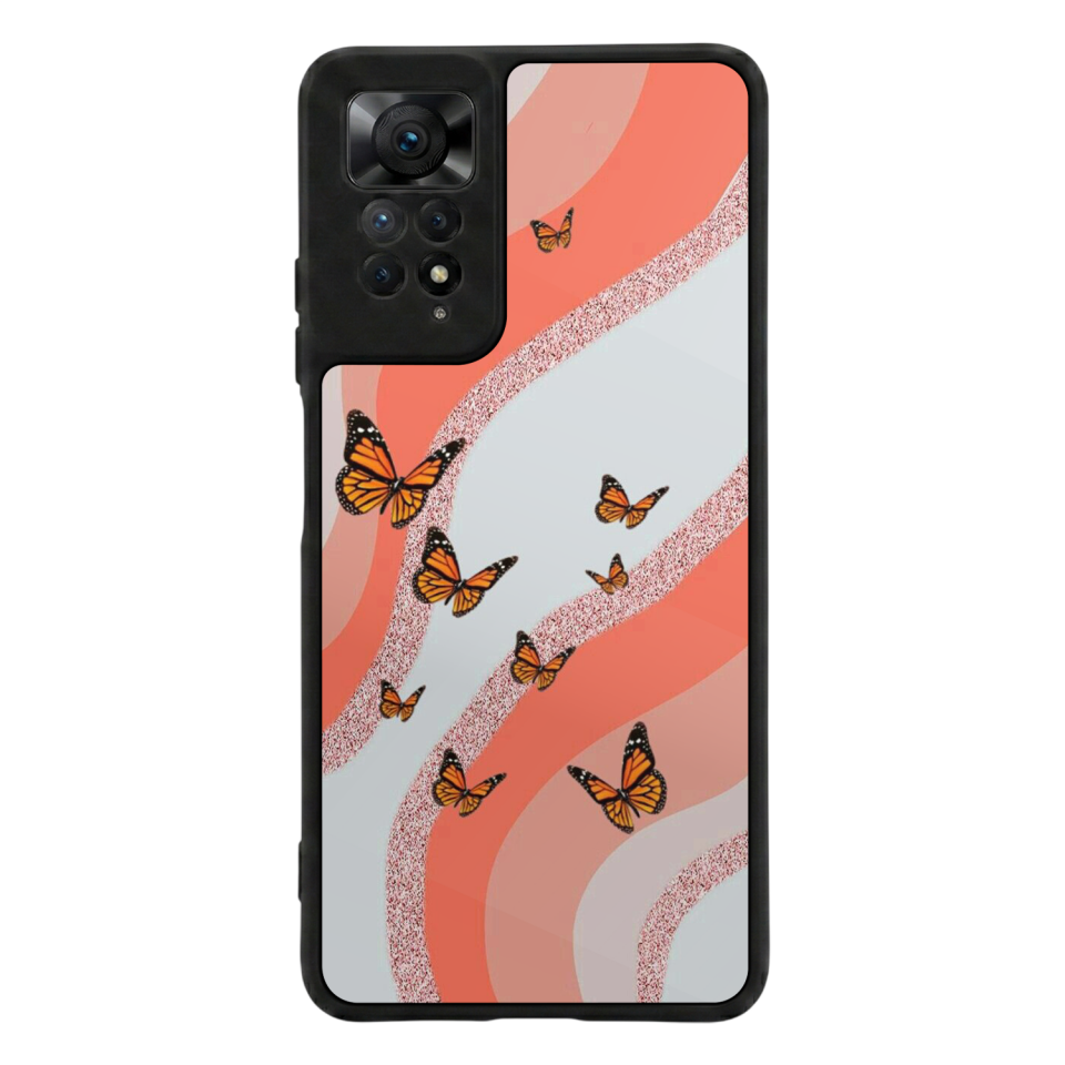 Xiaomi Redmi Note 11 Pro Uyumlu Kelebek Tasarımlı Glossy Premium Kılıf