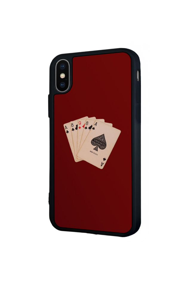 iPhone XS Max Uyumlu Kirmizi Tasarımlı Glossy Premium Kılıf