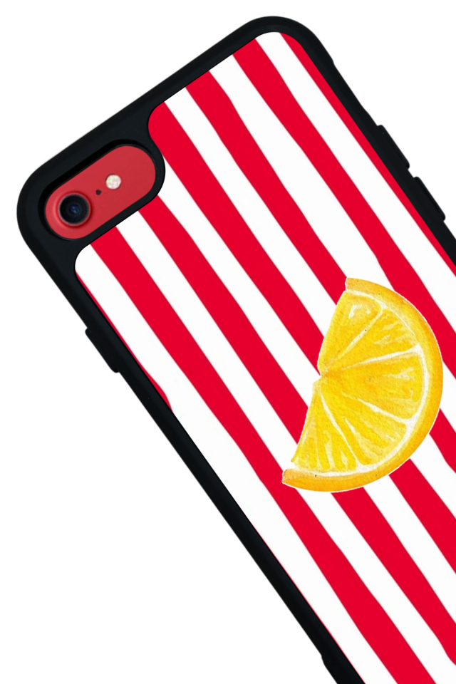 iPhone SE Uyumlu Limon Tasarımlı Glossy Premium Kılıf