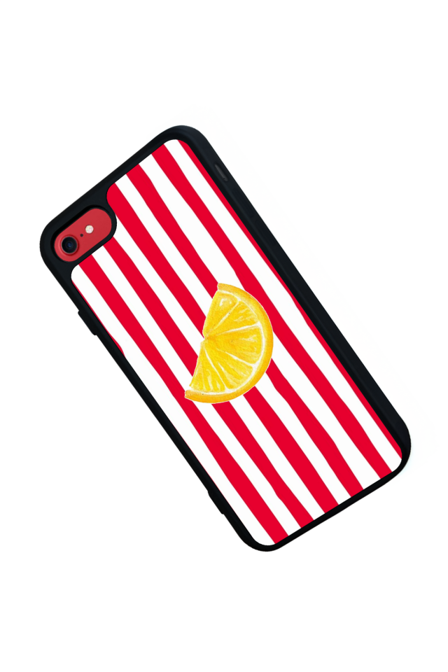 iPhone SE Uyumlu Limon Tasarımlı Glossy Premium Kılıf