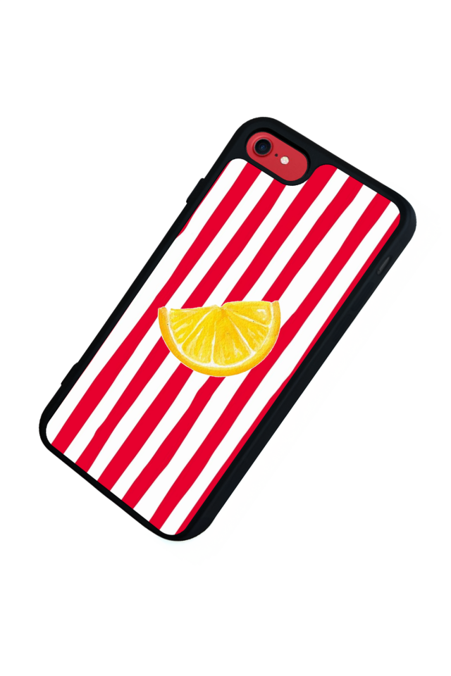 iPhone SE Uyumlu Limon Tasarımlı Glossy Premium Kılıf