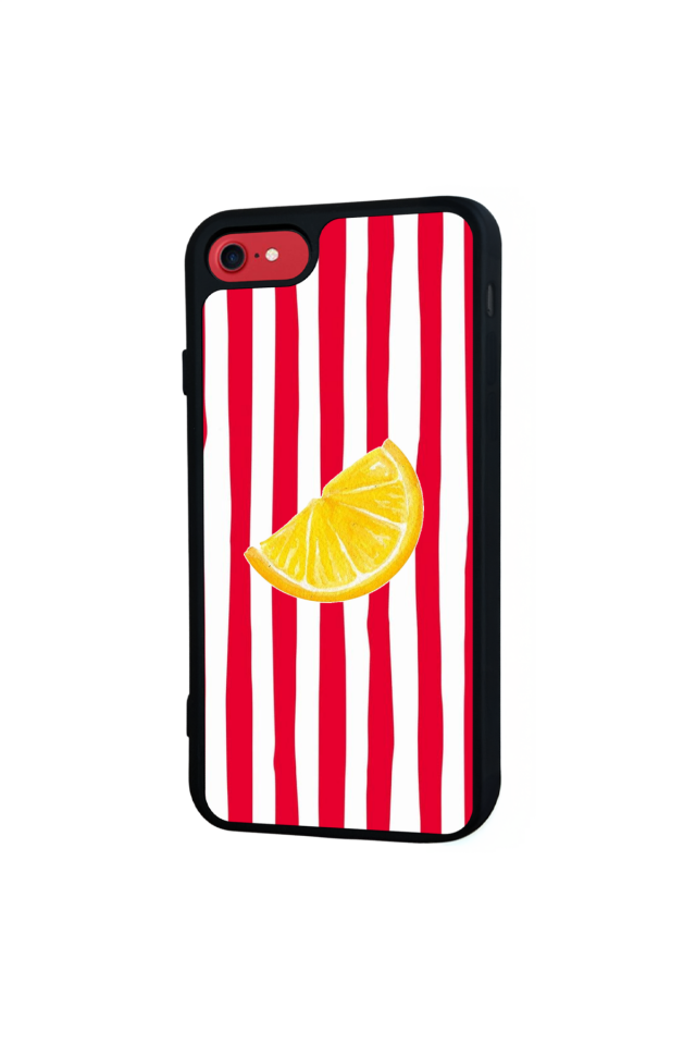 iPhone SE Uyumlu Limon Tasarımlı Glossy Premium Kılıf