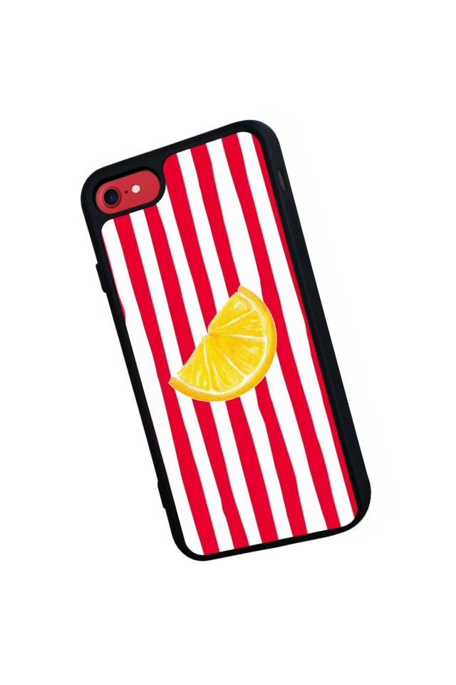 iPhone SE Uyumlu Limon Tasarımlı Glossy Premium Kılıf