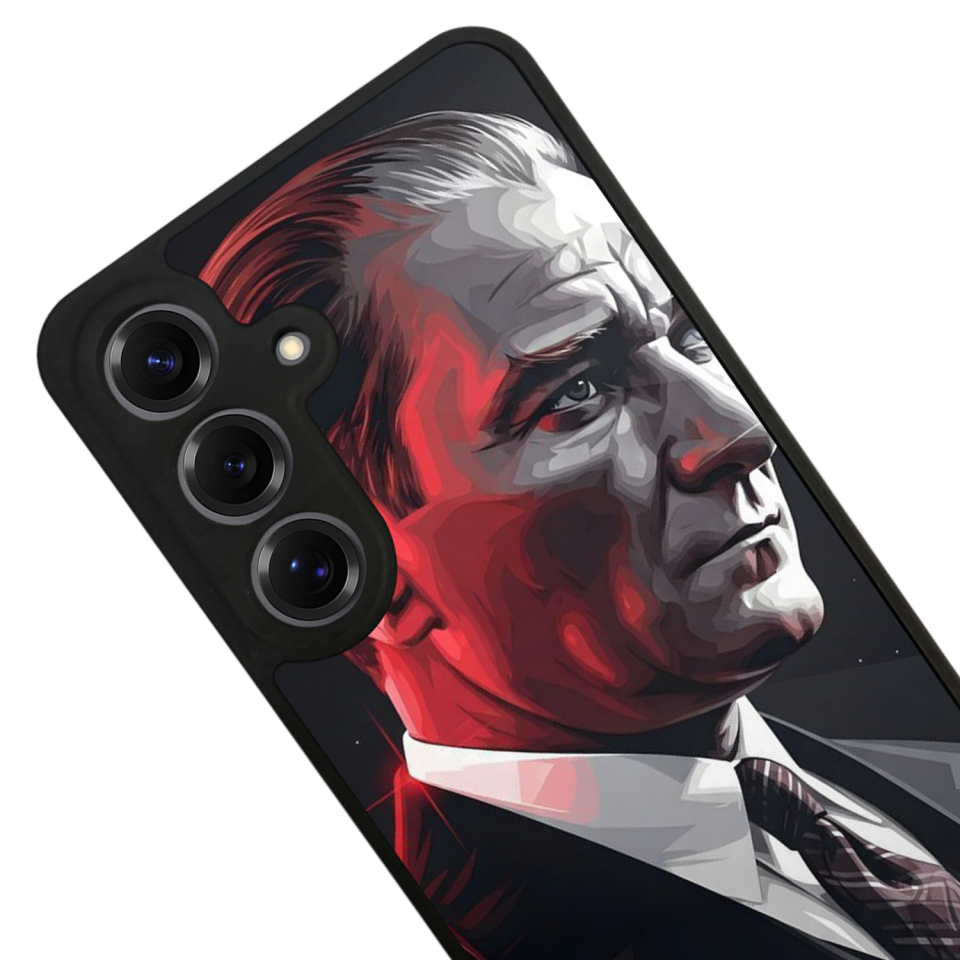 Samsung Galaxy S25 Uyumlu Mustafa Kemal Ataturk Tasarımlı Glossy Premium Kılıf