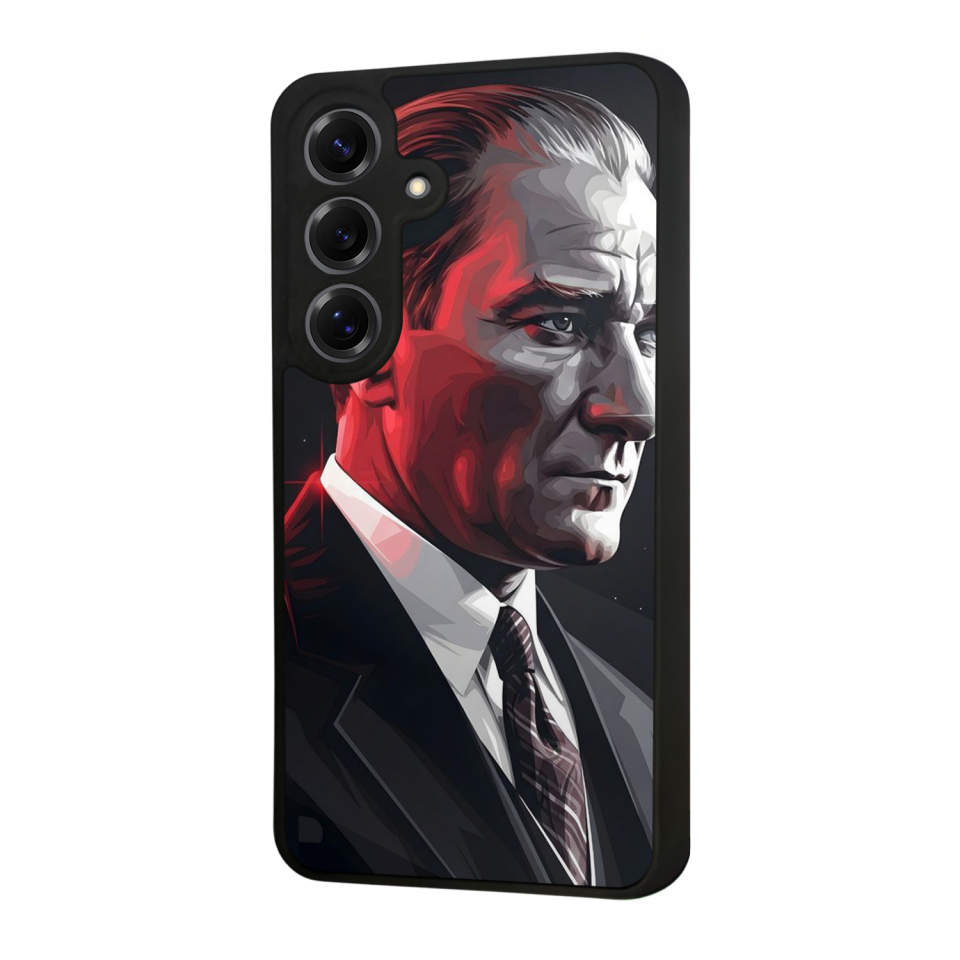 Samsung Galaxy S25 Uyumlu Mustafa Kemal Ataturk Tasarımlı Glossy Premium Kılıf