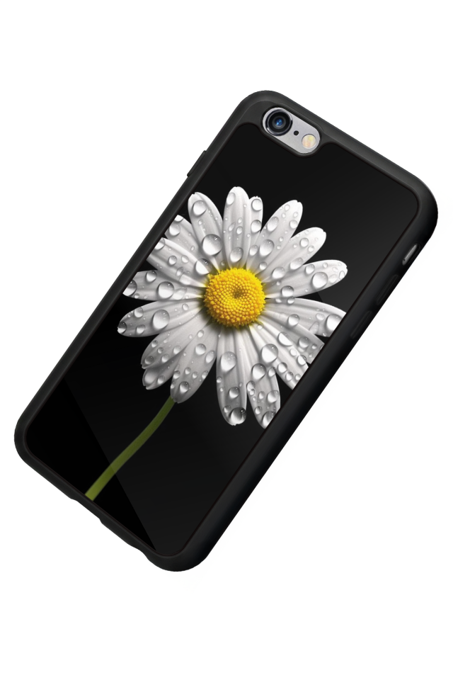 iPhone 6s Plus Uyumlu Papatya Tasarımlı Glossy Premium Kılıf