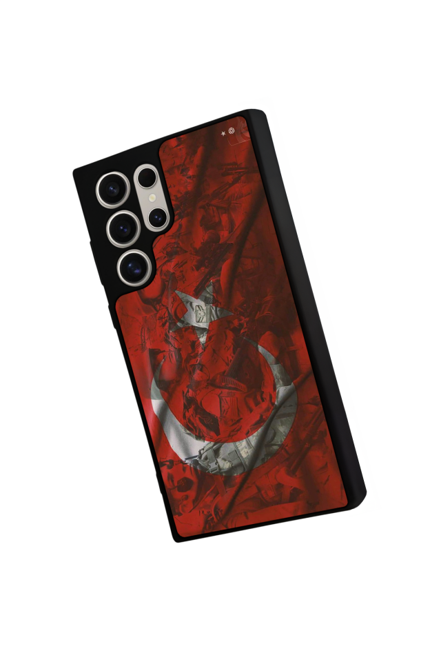 Samsung Galaxy S22 Ultra Uyumlu Türk Bayragi Tasarımlı Glossy Premium Kılıf