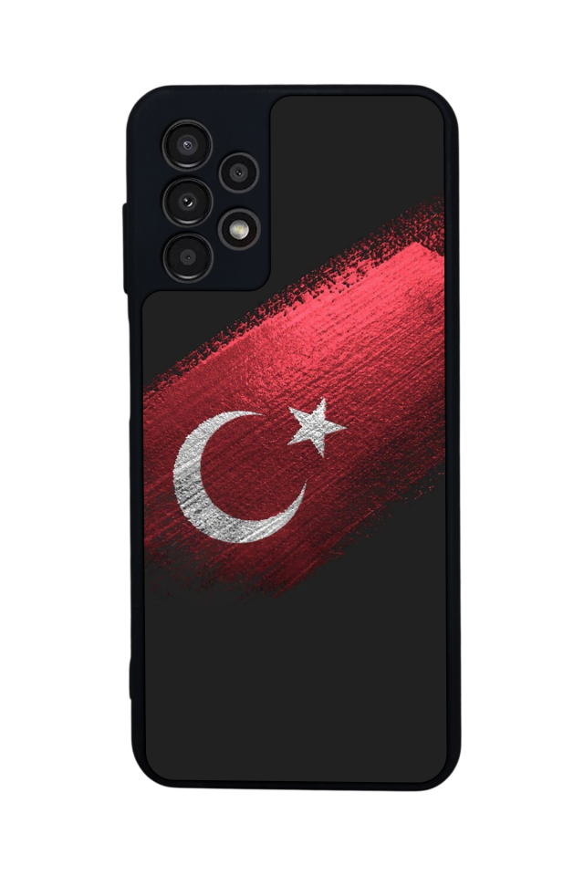Samsung Galaxy A23 Uyumlu Türk Bayragi Tasarımlı Glossy Premium Kılıf