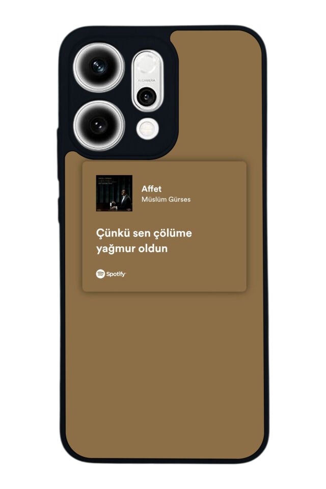 Oppo Reno 14 Uyumlu Sarki Sozleri Tasarımlı Glossy Premium Kılıf