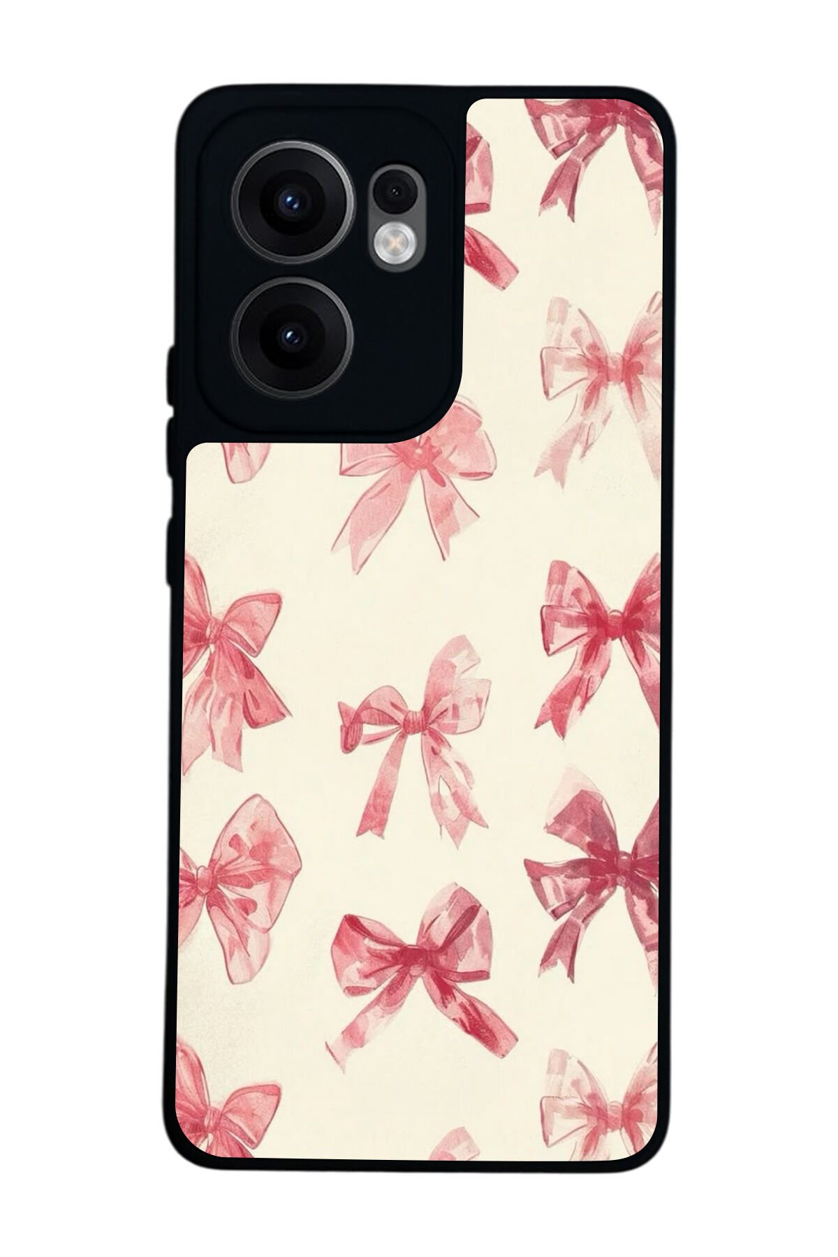 Oppo Reno 13F Uyumlu Kurdele Tasarımlı Glossy Premium Kılıf