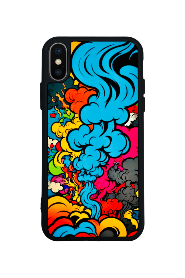 iPhone X/ XS Uyumlu Abstract Tasarımlı Glossy Premium Kılıf