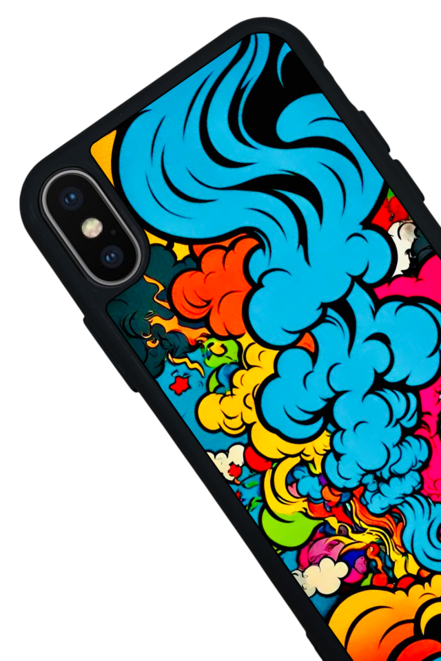 iPhone X/ XS Uyumlu Abstract Tasarımlı Glossy Premium Kılıf