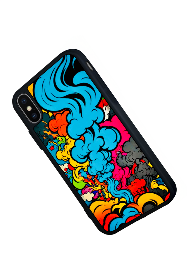 iPhone X/ XS Uyumlu Abstract Tasarımlı Glossy Premium Kılıf