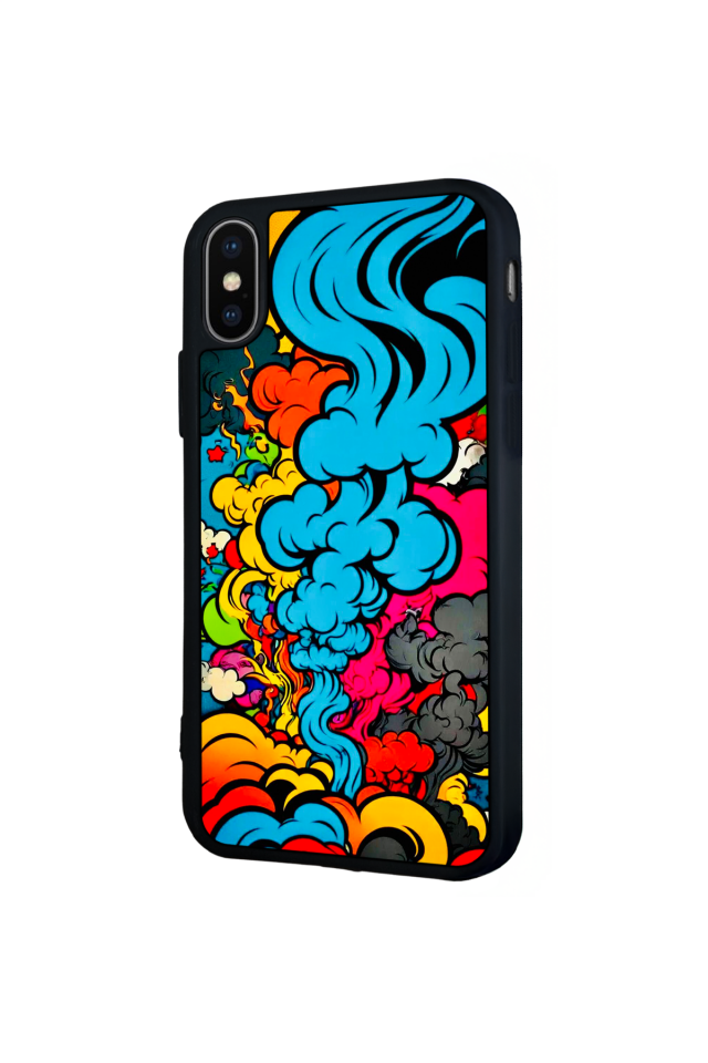 iPhone X/ XS Uyumlu Abstract Tasarımlı Glossy Premium Kılıf