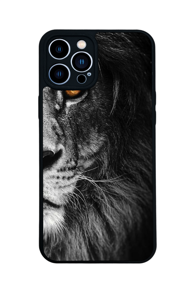iPhone 12 Pro Max Uyumlu Aslan Tasarımlı Glossy Premium Kılıf