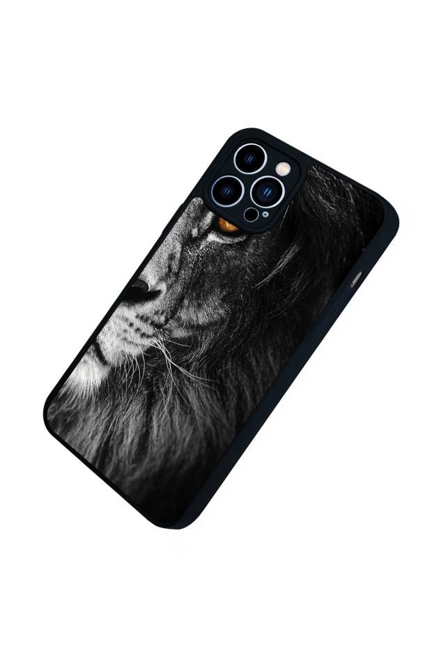 iPhone 12 Pro Max Uyumlu Aslan Tasarımlı Glossy Premium Kılıf