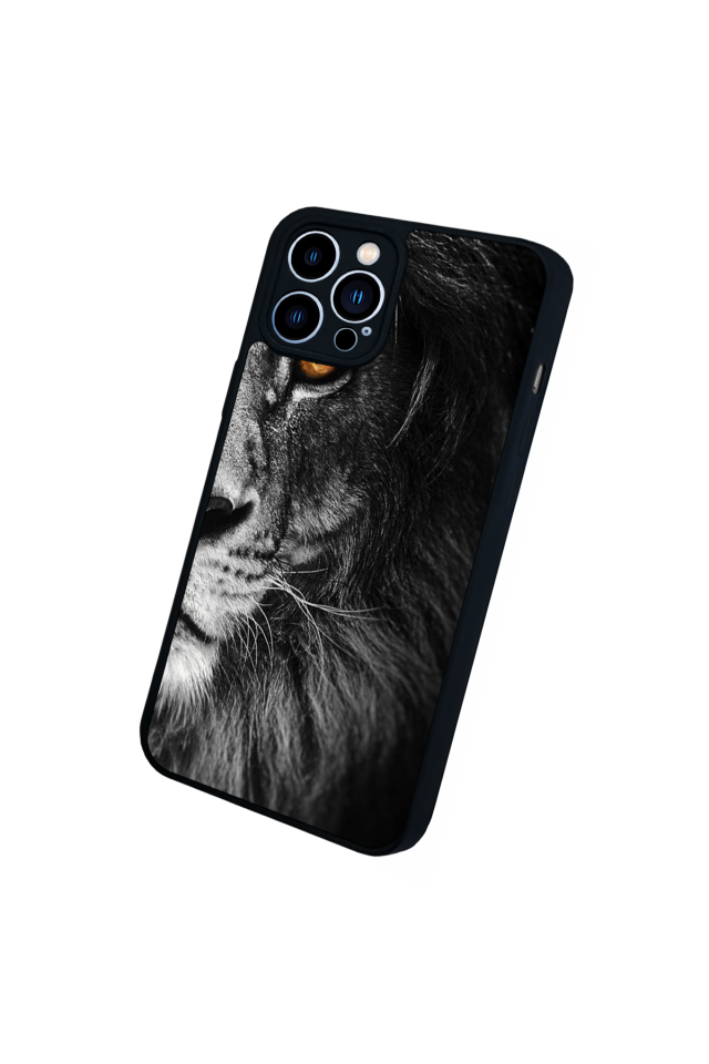 iPhone 12 Pro Max Uyumlu Aslan Tasarımlı Glossy Premium Kılıf