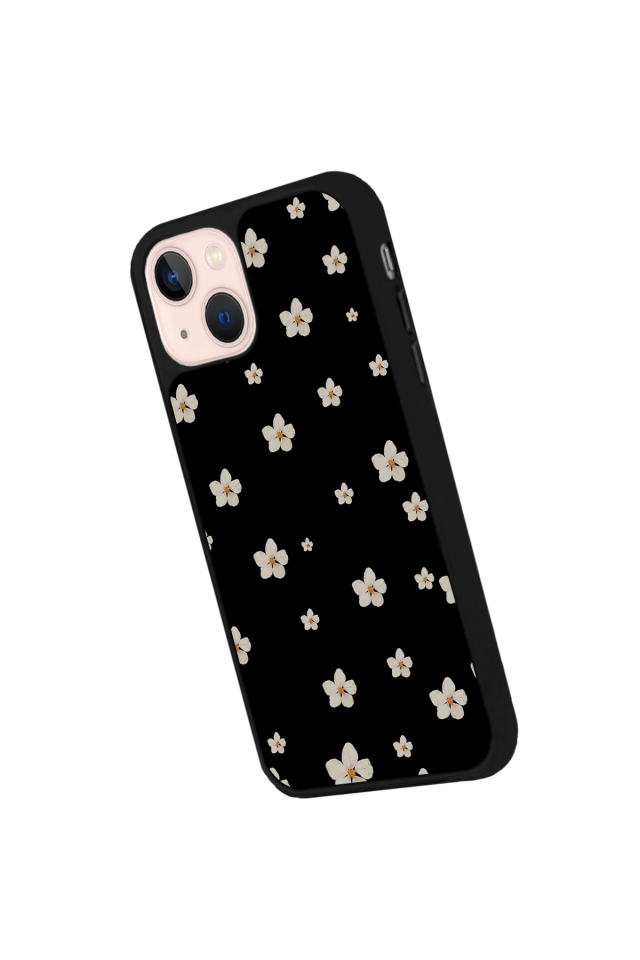 iPhone 13 Mini Uyumlu Cicek Tasarımlı Glossy Premium Kılıf