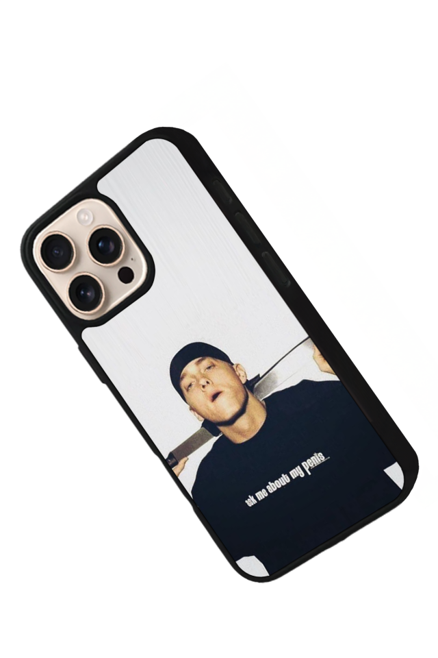 iPhone 15 Pro Uyumlu Eminem Tasarımlı Glossy Premium Kılıf