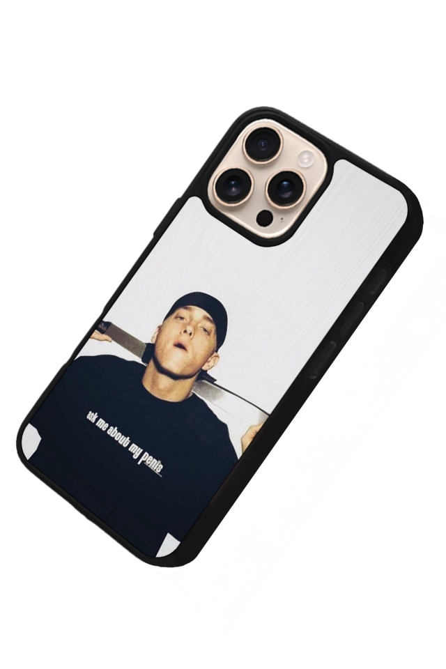 iPhone 15 Pro Uyumlu Eminem Tasarımlı Glossy Premium Kılıf