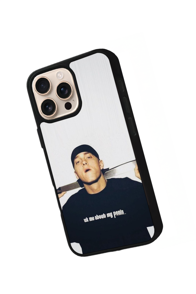 iPhone 15 Pro Uyumlu Eminem Tasarımlı Glossy Premium Kılıf