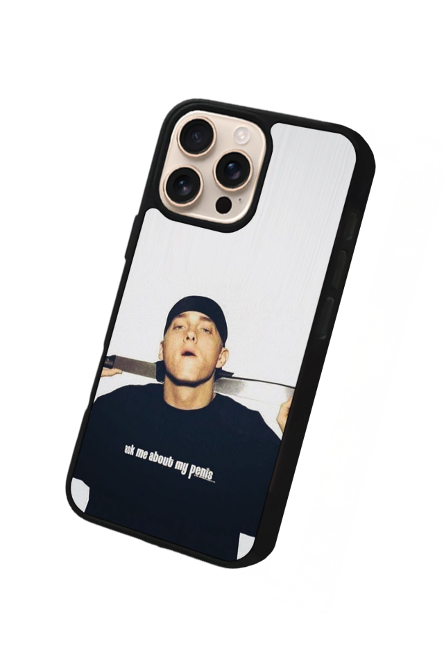 iPhone 15 Pro Uyumlu Eminem Tasarımlı Glossy Premium Kılıf