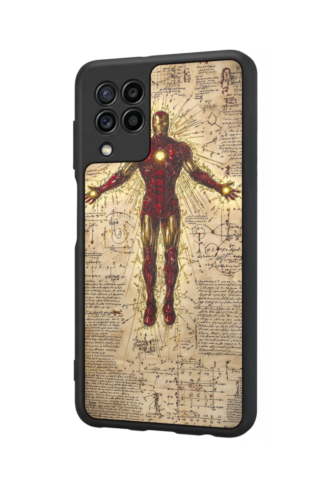 Samsung Galaxy M22 Uyumlu  Iron Man ( Demir Adam ) Tasarımlı Glossy Premium Kılıf