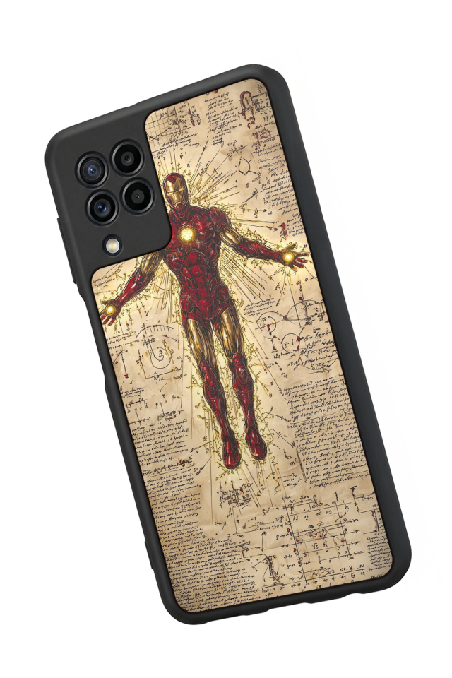 Samsung Galaxy M22 Uyumlu  Iron Man ( Demir Adam ) Tasarımlı Glossy Premium Kılıf