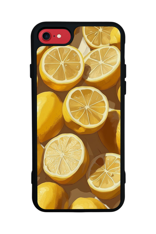 iPhone SE Uyumlu Limon Tasarımlı Glossy Premium Kılıf