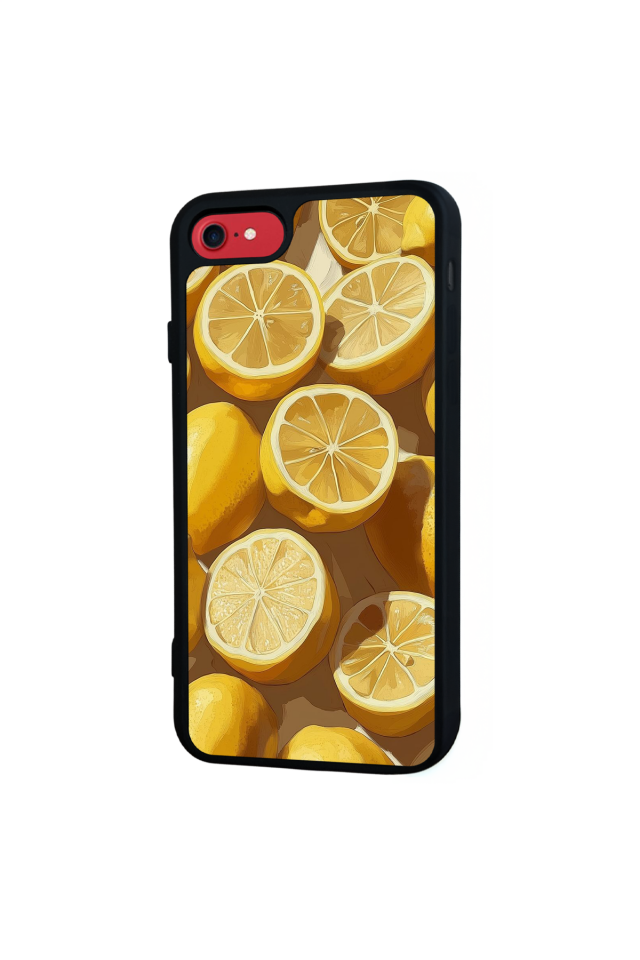 iPhone SE Uyumlu Limon Tasarımlı Glossy Premium Kılıf