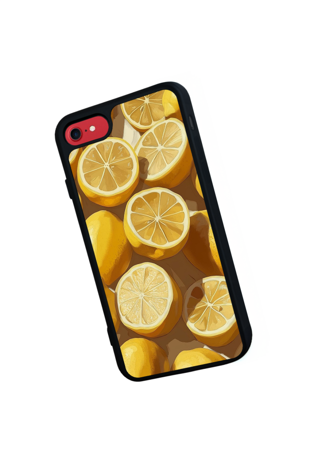 iPhone SE Uyumlu Limon Tasarımlı Glossy Premium Kılıf