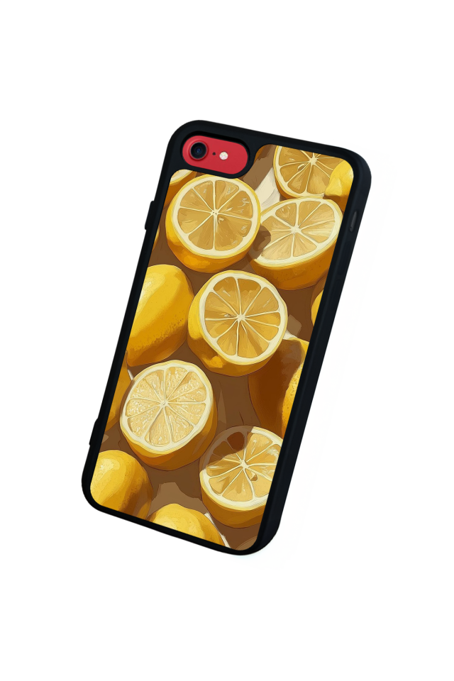 iPhone SE Uyumlu Limon Tasarımlı Glossy Premium Kılıf