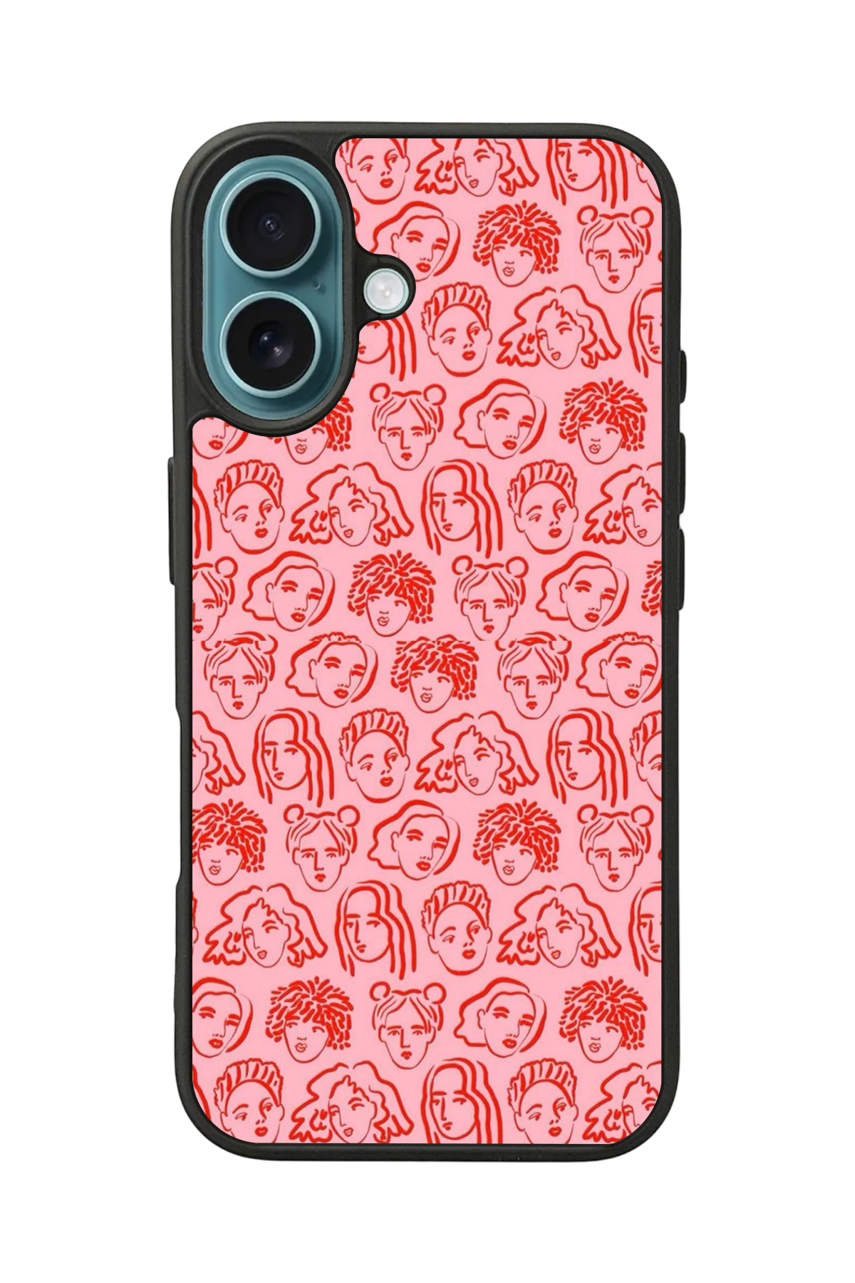 iPhone 16 Plus Uyumlu Line Art Tasarımlı Glossy Premium Kılıf