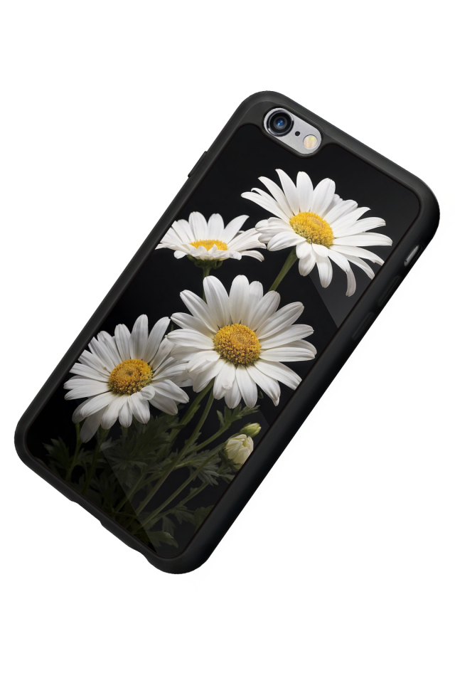 iPhone 6s Plus Uyumlu Papatya Tasarımlı Glossy Premium Kılıf
