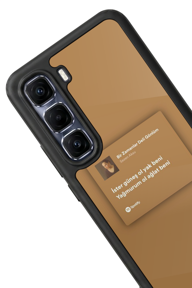 Infinix Hot 60 Pro Plus Uyumlu Sarki Sozleri Tasarımlı Glossy Premium Kılıf