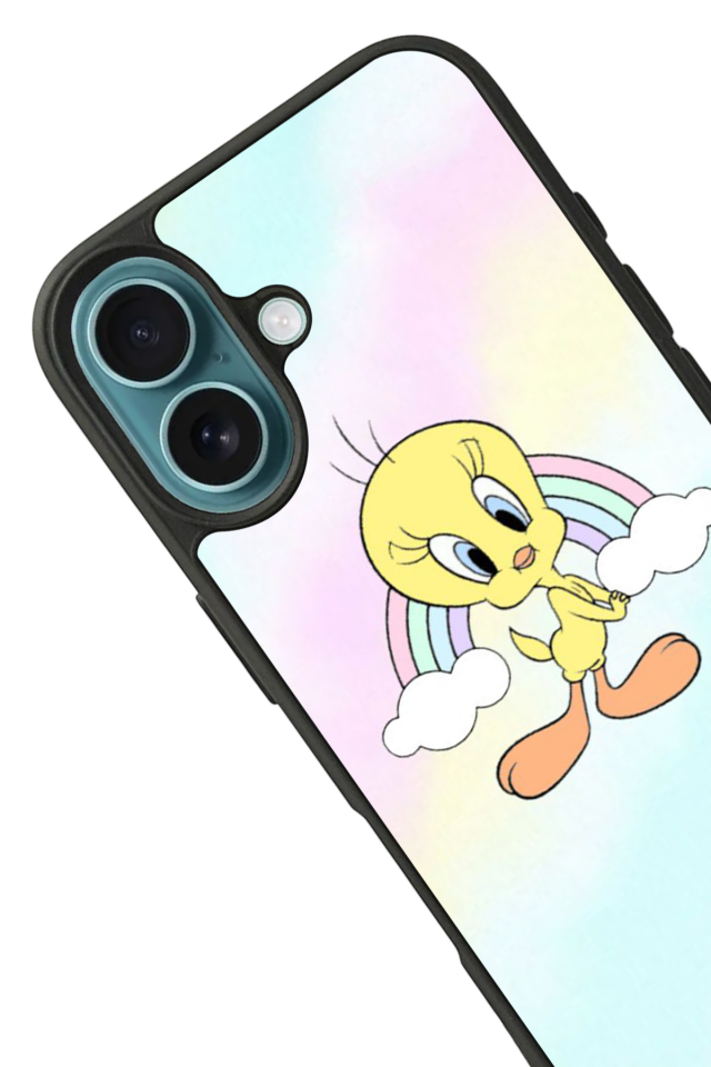 iPhone 16 Uyumlu Tweety Tasarımlı Glossy Premium Kılıf