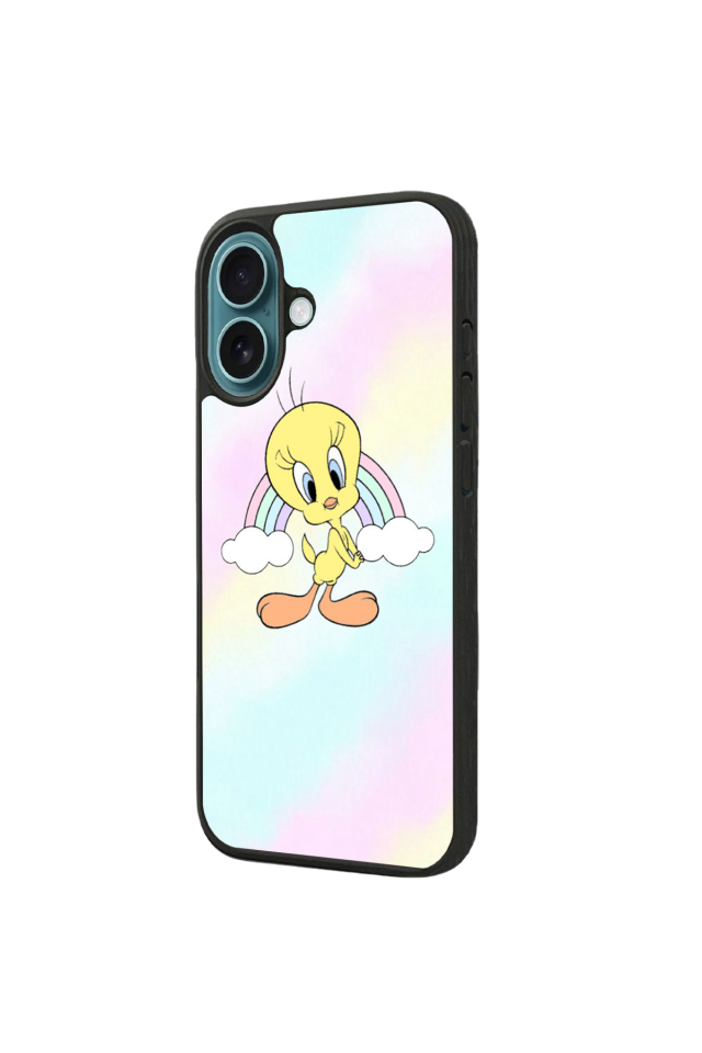 iPhone 16 Uyumlu Tweety Tasarımlı Glossy Premium Kılıf