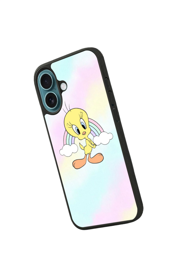 iPhone 16 Uyumlu Tweety Tasarımlı Glossy Premium Kılıf