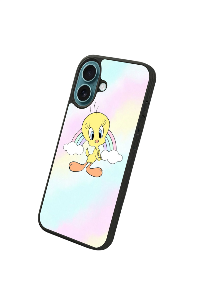 iPhone 16 Uyumlu Tweety Tasarımlı Glossy Premium Kılıf