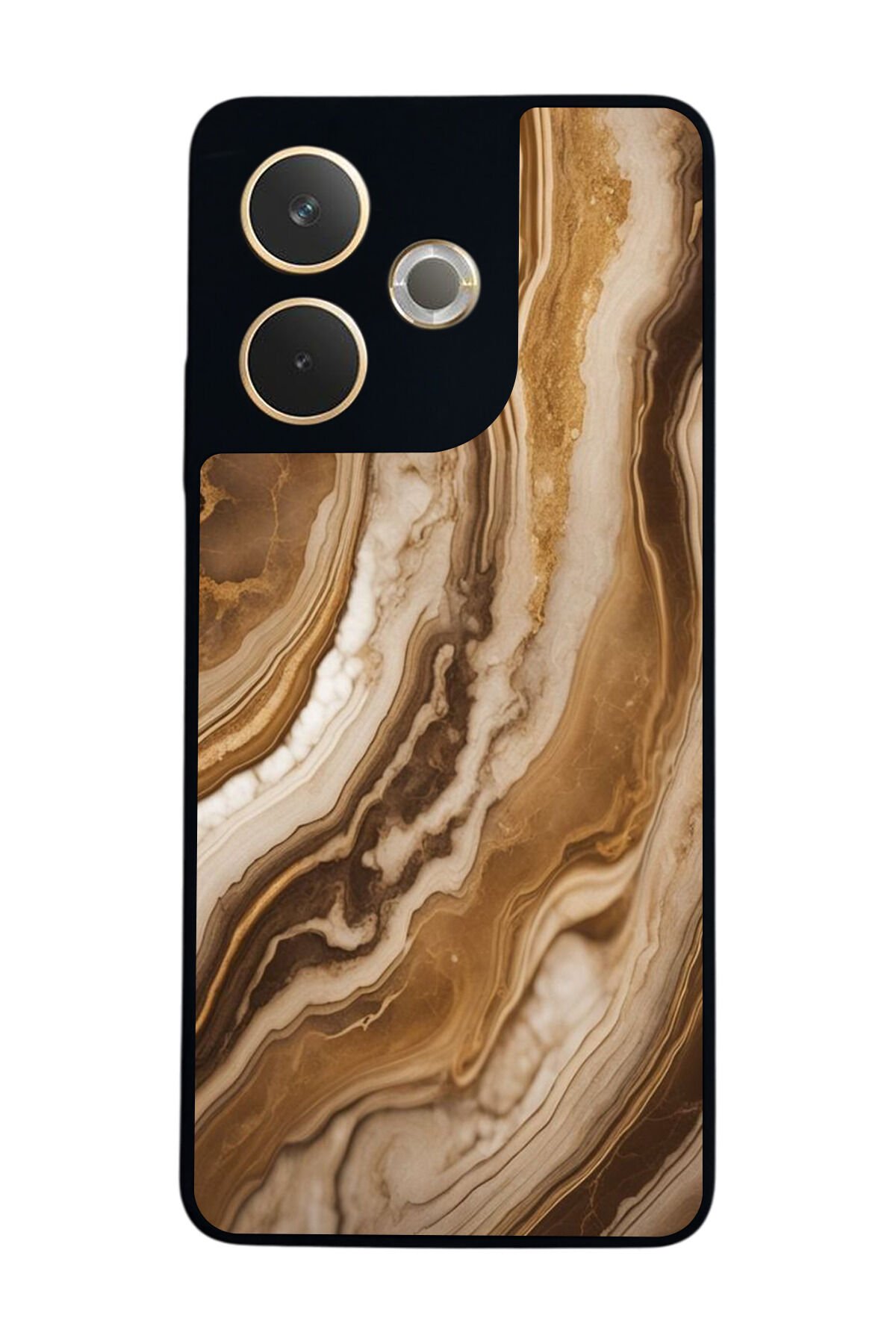 Oppo A5 Pro Uyumlu Mermer Marble Tasarımlı Glossy Premium Kılıf