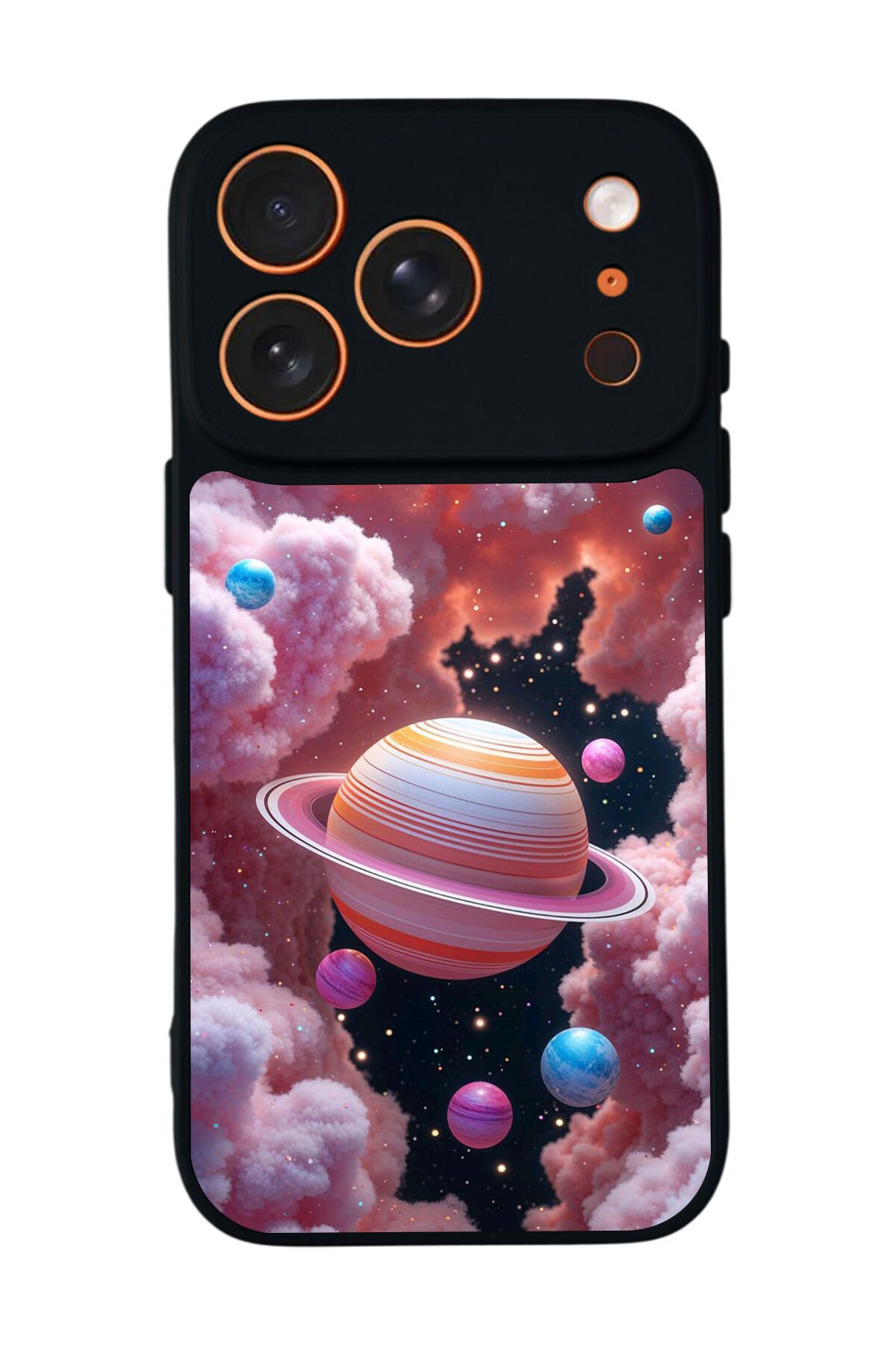 iPhone 17 Pro Uyumlu Uzay Tasarımlı Glossy Premium Kılıf