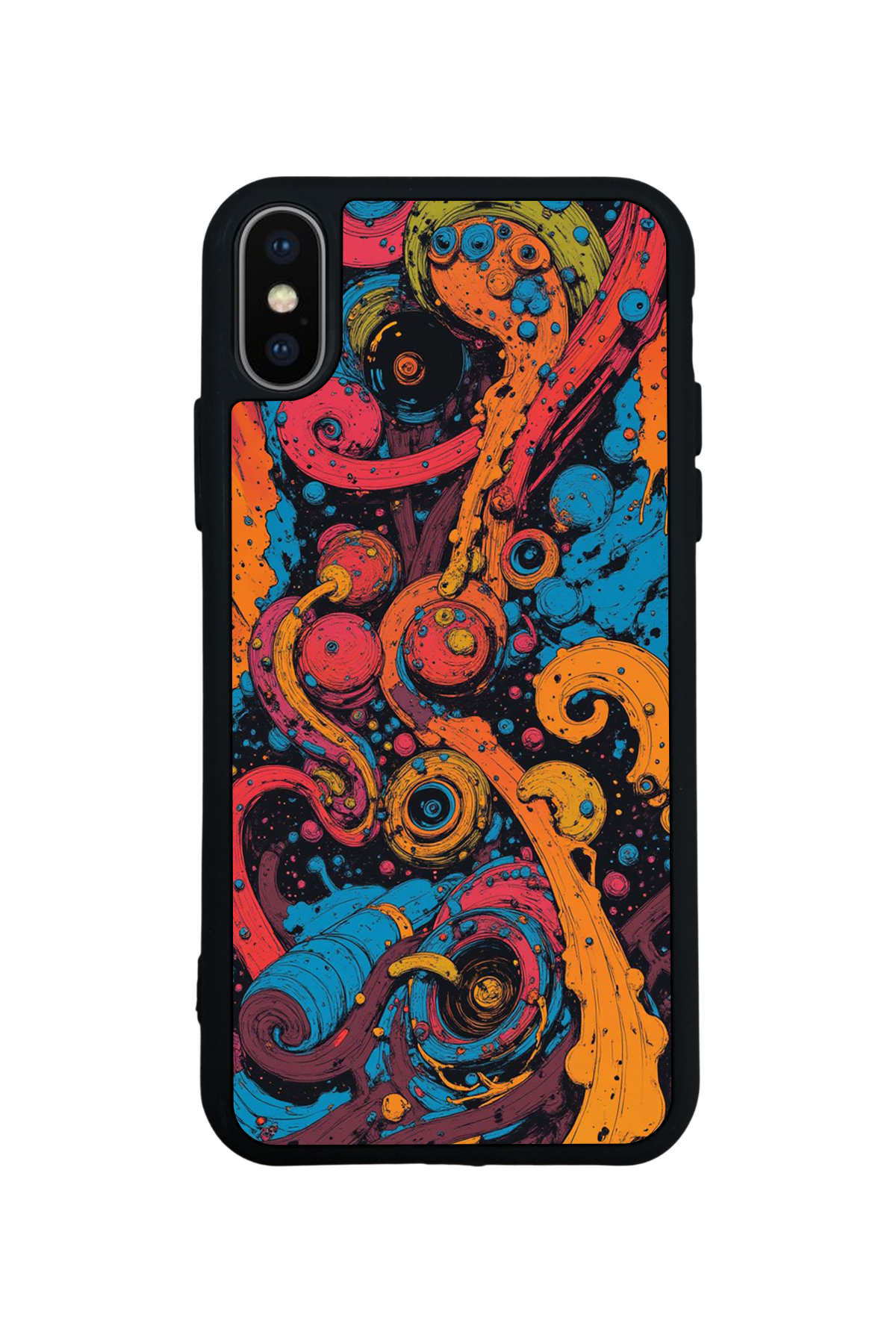 iPhone X/ XS Uyumlu Abstract Tasarımlı Glossy Premium Kılıf