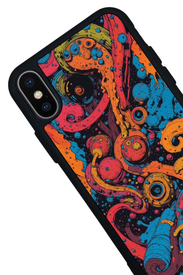 iPhone X/ XS Uyumlu Abstract Tasarımlı Glossy Premium Kılıf