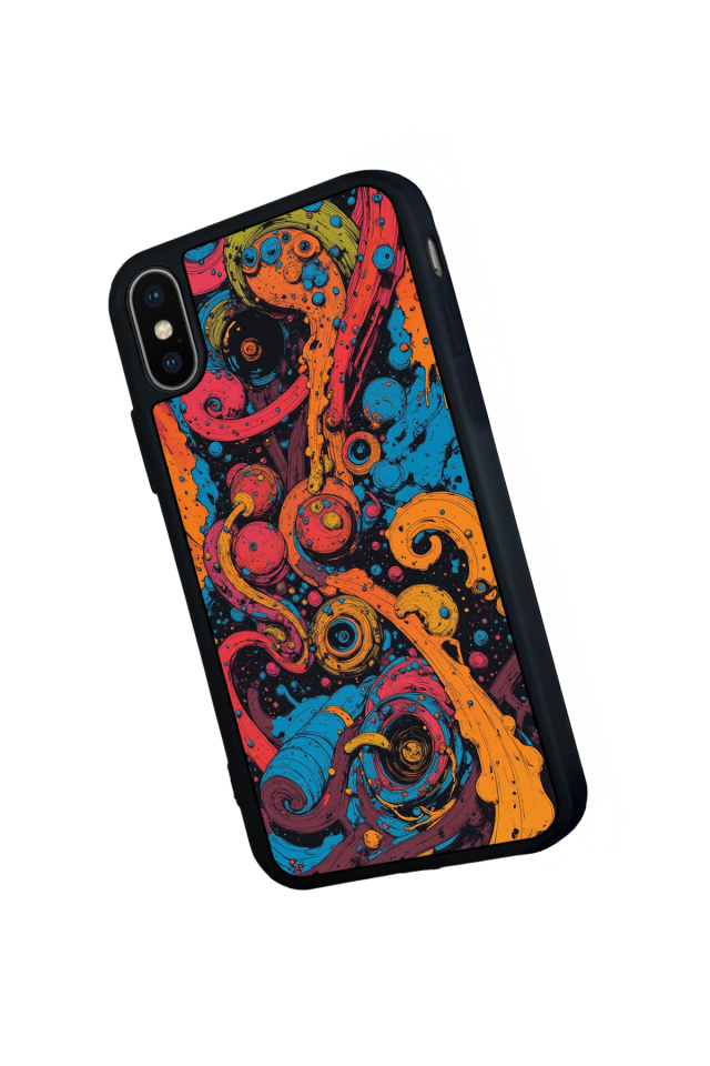 iPhone X/ XS Uyumlu Abstract Tasarımlı Glossy Premium Kılıf