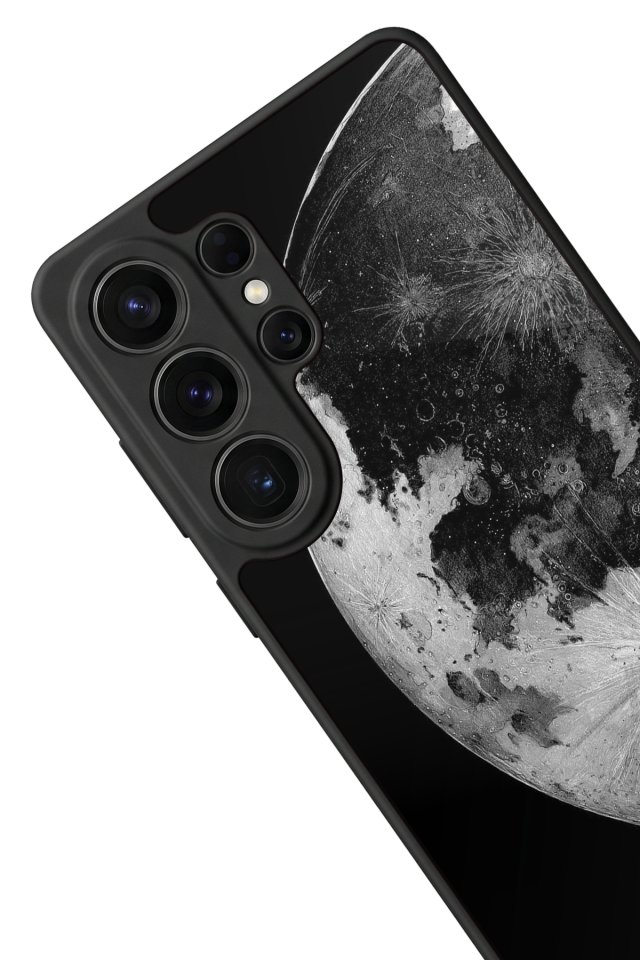 Samsung Galaxy S26 Ultra Uyumlu Ay Tasarımlı Glossy Premium Kılıf